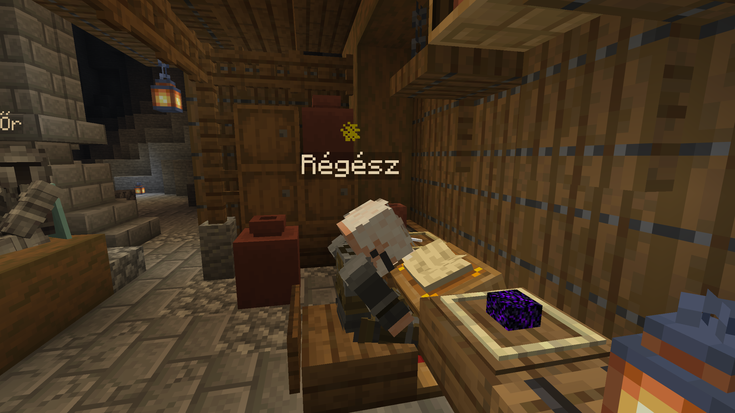 A Régész NPC az ősi romoknál